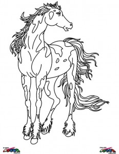 Horses006 - Printable coloring pages