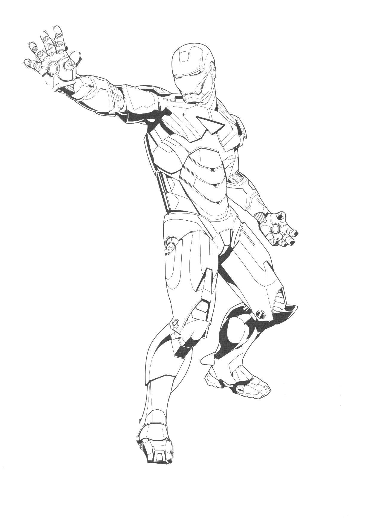 Tony stark coloring page Printable Coloring Pages