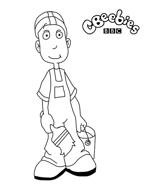 Mr Tumble Colouring Page Sketch Coloring Page
