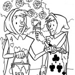 Alice in Wonderland coloringpages - 