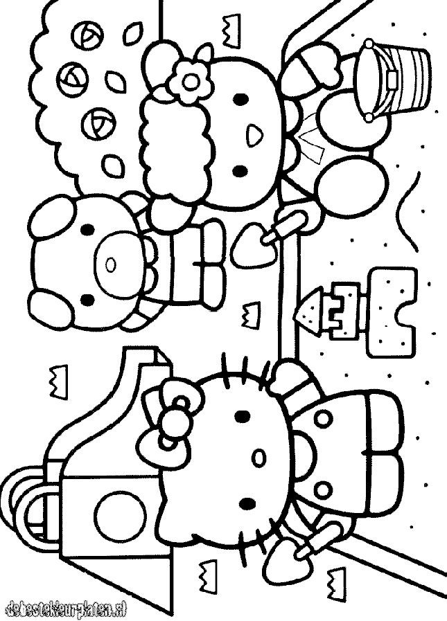 hellokitty 6 printable coloring pages