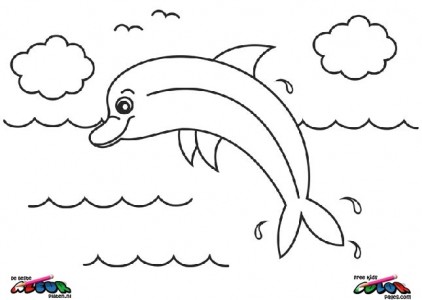 Dolphin017 - Printable coloring pages