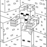hard minecraft coloring pages